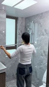 vonny shop Tirai Kamar Mandi / Shower Curtain - Gorden Kamar Mandi PEVA Anti Air Motif Cantik (2 Bagian)