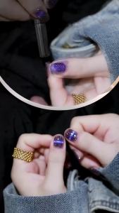 BORN PRETTY | BORN PRETTY 10ml Glitter Alkaid Purple Cat Magnetic Gel Autumn Dark Color Shine Magnet Soak Off UV LED Gel Nail Varnish Manicure