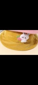T.I - Topi Anak Perempuan Bunny Strawberry Bucket Hat Import