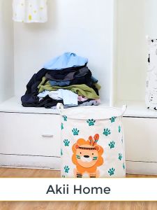 Sọt Đựng Đồ Giỏ Vải Đựng Quần Áo Đựng Đồ Chơi Chống Thấm Nước Cao Cấp Akii Home TD06