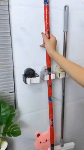 MopHookHolder | 免打孔拖把扫把挂钩壁挂收纳夹 | NoDrillMopBroomHolder