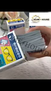 HOME + HOUND 100pcs Disposable Eyeglasses Lens Cleaning Cloth Anti Fog Wet Wipe Glasses Tissue Screen Remove Dust