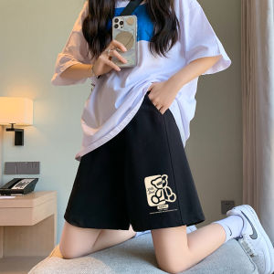 New Womens Sporty Loose Fit Summer Thin Straight Leggings Casual Shorts plus Size Cotton Elastic Waistband Asymmetrical