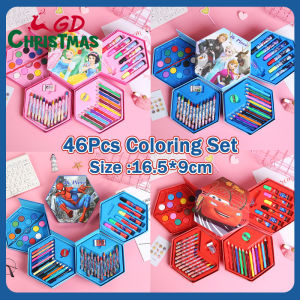 GD Christmas 24pcs/42pcs/46Pcs Coloring Set Colored Pencil Painting Water Color Pen for Kids Crayons Drawing Art Set