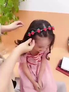 Aksesoris Bando Anak Gadis Pengikat Penjepit Rambut Ikat Kepala Fashion Korea 2in1 Jepit Hairband Tie Bandana Bentuk Pola Motif Kartun Jepitan Lingkaran Kepang Bendo Cewek Cute Cantik Bahan Plastik