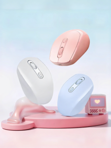 Wireless Mouse for Office Use Quiet Charging Suitable for Asus HP Lenovo Dell Computers Y2025 Macaron Style 1600DPI Optical Resolution