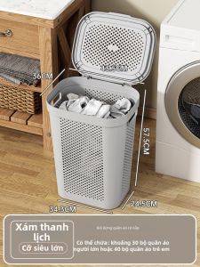 QIANQIN | Giỏ Quần Áo Bẩn Phân Cách cho Phòng Tắm tại Nhà Cỡ Lớn