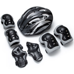 7Pcs Children Safety Helmet and Protective Pads Set Knee Elbow Wrist Guards for Toddlers Ideal for Skateboard Scooter Skating