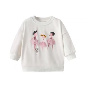 Flower Embroidery Girls Sweatshirts 2-7T Toddler Kids Autumn Spring Sport Hooded Shirts New Collection Baby Clothing