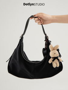 Dotlyn Korean Style Nylon Hobo Bag Lazy Minimalist Large Capacity Commuting Single Shoulder Underarm Womens Bag