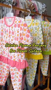Setelan Baju Bayi Piyama Bayi Panjang Perempuan BEE FLOWER Syifana 6-12 bln ZPY112