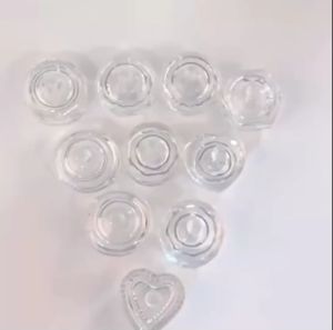 ถ้วยใส่น้ำยาอะคลิลิค กระปุกแก้ว พร้อมฝาปิด และแบบไม่มีฝา