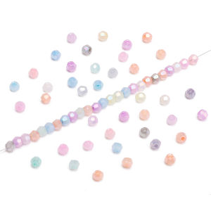150Pcs 4mm High Quality Colorful Faceted Crystal Glass Bicone Beads for Earring Necklace Bracelet DIY Jewelry Making Beads