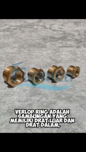 VERLOP RING KUNINGAN 3/8 x 1/4 INCH VLOK RING DRAT LUAR DALAM REDUCING FAUCET VALVE BRASS MALE BUSHING