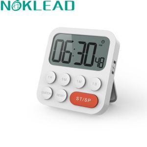 New LCD Digital Timer 12/24H Format Time Display Home  Magnetic Kitchen Cooking Baking Countdown Stopwatch Study Sleeping Timer