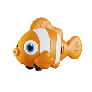 Baby Crawling and Chasing Toy Electric Obstacle-Avoiding Clownfish Voice-Activated Automatic Swing Educational Toy for Infants and Toddlers
