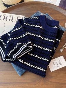 PAIBOLI | เสื้อยืดคอกลมแขนสั้นผู้หญิงทรงสลิมฟิตลายทางยืดหยุ่นลำลองฤดูร้อนใหม่ เสื้อผ้าทำงานสไตล์วินเทจสำหรับผู้หญิง