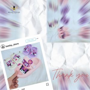 Dép Bé Gái Kuromi Dễ Thương Dép Quai Ngang Cho Bé Gái Từ 0-6 Tuổi Siêu Xinh Đế Nhẹ Mềm Chống Trơn Mẫu Mới