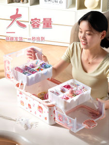 Kids Hair Accessory Organizer Dresser Large Capacity Hairpin Hairclip Headdress String Rubber Band Girls Hairband Ring Jewelry Box