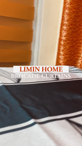 LIMIN Brocade Knitted Gray Design Curtain for Window | 8 Ring | 7ft/ 3 in 1 | Living Bedroom Kurtina