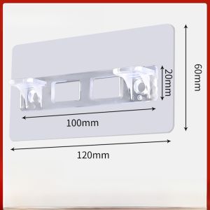 Acrylic Bathroom Organizer Shelf Clear U-Shaped Kitchen Room Cosmetic Storage Rack Wall-Mounted No-Drilling Required