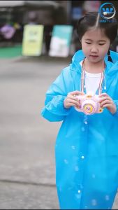 Jas Hujan Anak Raincoat Ponco Lengan Bahan EVA Free Size Waterproff - 80628