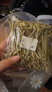 100Pcs Disposable Bamboo Knot Skewers Barbeque Fruit Stick