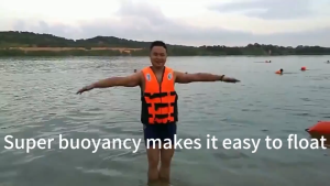 【COD】High Buoyancy Life Jacket Vest Outdoor Swimming Survival Suit Thickened Floating Polyester Universal Adjustable Adult Children M-2XL