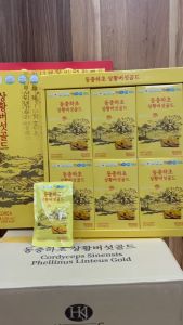 Tinh chất đông trùng hạ thảo nấm thượng hoàng vàng Hộp 30 gói x 70ml