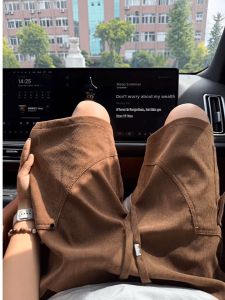American Style Lumberjack Brown Shorts Casual Stylish Washed Loose Straight Cut