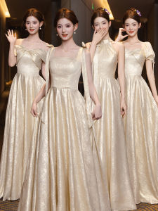 Champagne Color Maids Dress Gown New 2025 High-End Unique Beautiful Wedding Sister Suit Maids Can Wear Everyday Korean Style