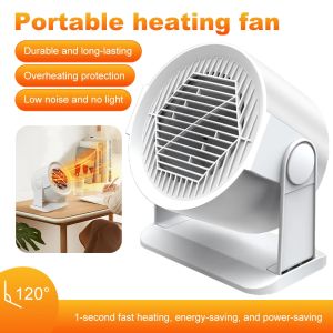 Mini Desktop Electric Heater for Home Portable Heater for Office Desk Compact Warm Air Fan for Cozy Feet and Home Use