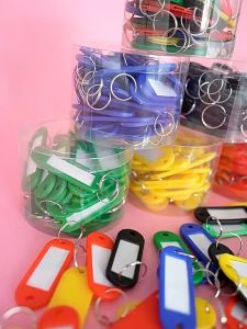 Móc Khóa Thẻ Nhựa Mềm PE Có Nhãn Ghi Chú Phân Loại ( Key Tag )