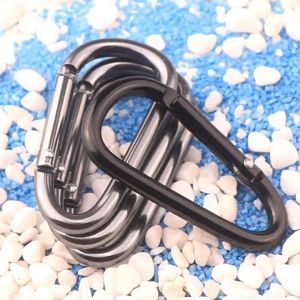 JinSports 🔥ราคาถูกใช้จ่าย คุณภาพสูง 6 ซม. D-Shape Carabiner อู่ตั้งแคมป์กระเป๋าเป้สะพายหลังหัวเข็มขัดขวดน้ำแขวนพวงกุญแจ304 Stainless Steel คาราบิเนอร์ M6 ไม่เป็นสนิม แข็งแรง รับน้ำหนักได้ เหมาะกับ ไต่เขา โยคะ ฟิตเนส แขวงสิ่งของ