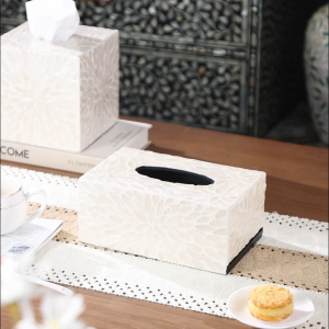 นอร์ดิกลมแสงหรูหราสีขาวเชลล์กล่องกระดาษทิชชู่ห้องนั่งเล่นที่บ้านห้องรับประทานอาหารห้องนอนครีเอทีฟม้วนกระดาษวาดกล่องกระดาษ