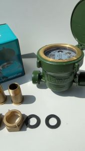 Sanwa มิเตอร์น้ำ ทองเหลือง ขนาด 1/2" (4 หุน) ขนาดที่ใช้ตามบ้านทั่วไป มารตวัดน้ำ #Water Meter