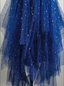 Adult Asymmetrical Tutu Skirt with Sequins – Ruffled Tulle Skirt for Dance Performance & Party Wear