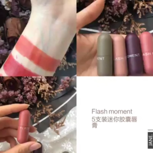 FLASH MOMENT Kapsul Poket 5 dalam 1 Kit Gincu Mini / Pocket Capsule 5 in 1 Mini Lipstick Kit