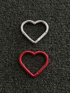 Metal Keychain Large Heart Shaped Bag Charm Quality Individual Item Self Designed by Ironworks Fashionable Accessory