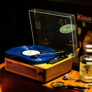 LP เครื่องเล่นแผ่นเสียงไวนิล เครื่องเล่นแผ่นเสียง มัลติฟังก์ชั่น พร้อมลำโพงบลูทูธ ห้องนั่งเล่นสไตล์ยุโรป