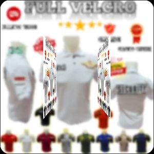 Baju Kaos Kerah Security Logo Wings Emblem Perekat Bisa Copot Pasang Banyak Pilihan Warna - BKS