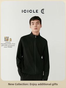 ICICLE | Circle Pattern Stand Collar Mens Jacket