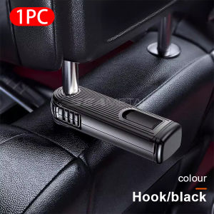 SEAMETAL 2 in 1 Car Seat Back Hook with Phone Holder Stable Headrest Hanging Hook Anti Slip Silicone Pad Hidden Rear Row Hanger