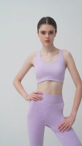 Set đồ thể thao Nữ tập Gym Yoga Pilates TYM Seamless S-SETWT001 - Bra Legging - Chất liệu cao cấp - Họa tiết logo dệt nổi