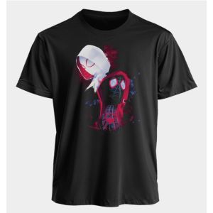 Marvel Mens and Womens T-shirts Spider - Gwen Miles Morales Summer American Spring and Autumn Trend Oversized Short Sleeves