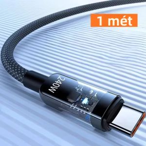 Cáp Sạc Nhanh Siêu Tốc 240W QC 3.0 USB Sang Type C Với Màn Hình LED Dành Cho Samsung Xiaomi Huawei - Dây Sạc Điện Thoại