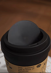 Rubbish Bin Coffee Cup Trash Bin With Lid Big Small Cute Living Room Kitchen Bedroom