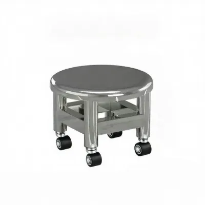 Reinforced Silent Wheel Stainless Steel Step Stool