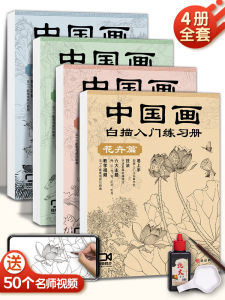 Beginners Chinese Painting Sketchbook Floral Landscape Animal Figure Calligraphy Practice Book Red Tracing Copy Book Drawing Materials