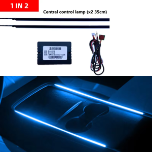 KEVANLY | Car Ambient RGB LED Decoration Atmosphere Light Interior Acrylic Strip Light Center Console Dashboard Lights For Tesla Model 3 Y